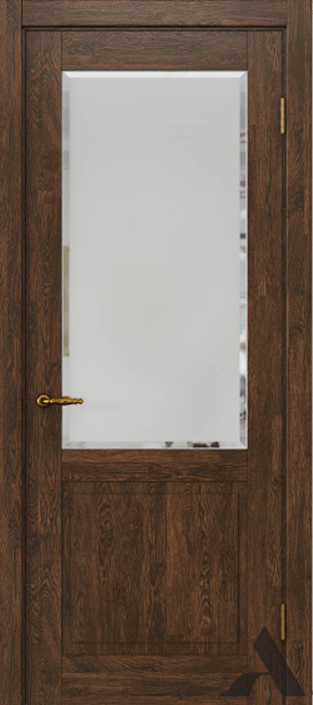 Дверь из массива дуба Альверо, Ингрид-1 ДО, Орех чёрный